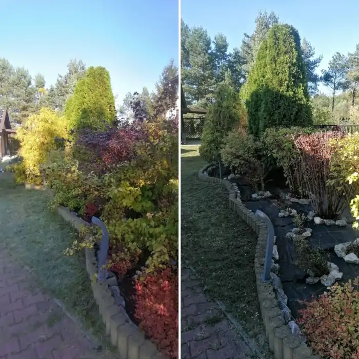 Pielęgnacja zieleni krzewów żywopłotów posesja działka Krakow